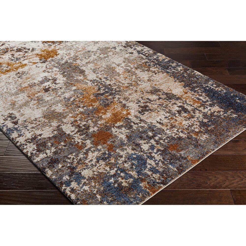 Surya Tuscany 4&#39;3&quot; x 5&#39;7&quot; Brown, Camel and Blue Area Rug, , large