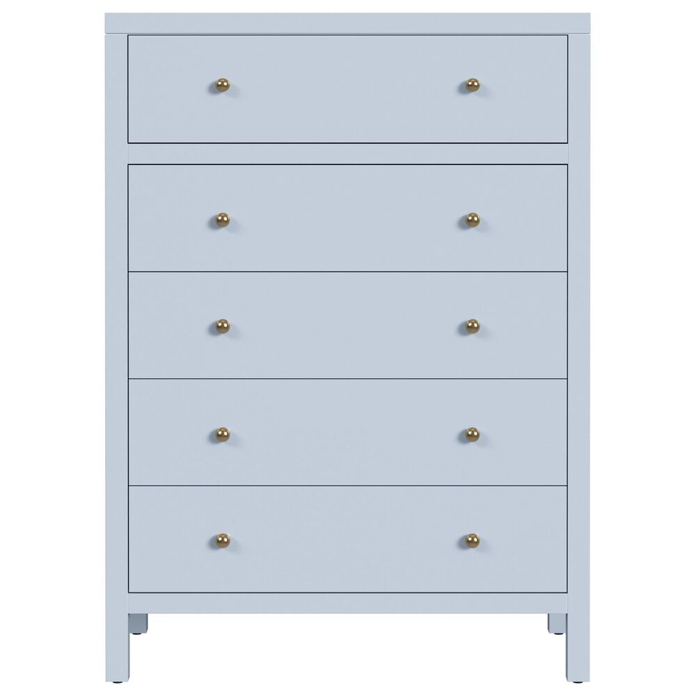 Butler Specialty Company Nora 5-Drawer Tall Dresser in Light Blue, , large