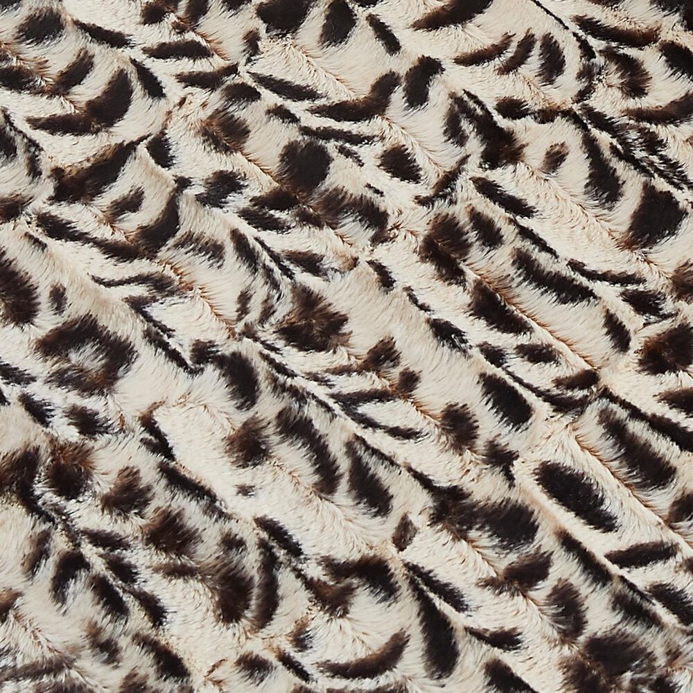 Duke Imports Safari Stripe Plush Throw in Beige and Brown, , large