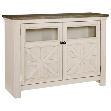 Signature Design by Ashley Bolanburg 50" TV Stand in Antique White and Weathered Oak Top, , large