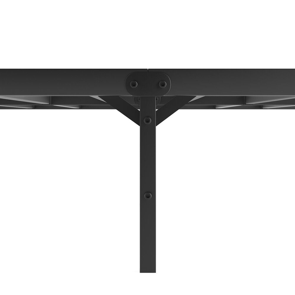 Hearth and Haven King Platform Bed with Sturdy Metal Frame and Headboard in Black, , large