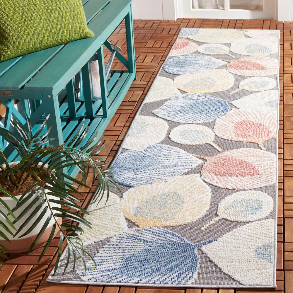 Safavieh Sarasota 2&#39;3&quot; x 9&#39; Beige and Grey Indoor/Outdoor Runner, , large