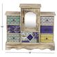 Maple and Jade Vintage Moroccan Jewelry Box in Light Brown, Royal Blue, Yellow, White and Turquoise, , large