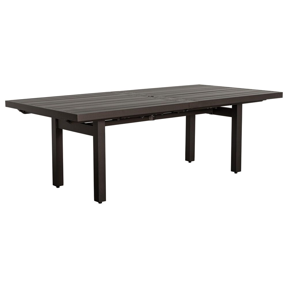 Woodard Elite Tri-Slat Extension Umbrella Table in Twilight, , large