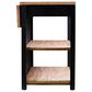 Southern Enterprises Berinsly 3-Piece Expandable Freestanding Kitchen Island Set in Black and Natural, , large