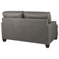 Bassett Profiles3 Track Arm Leather Loveseat, , large