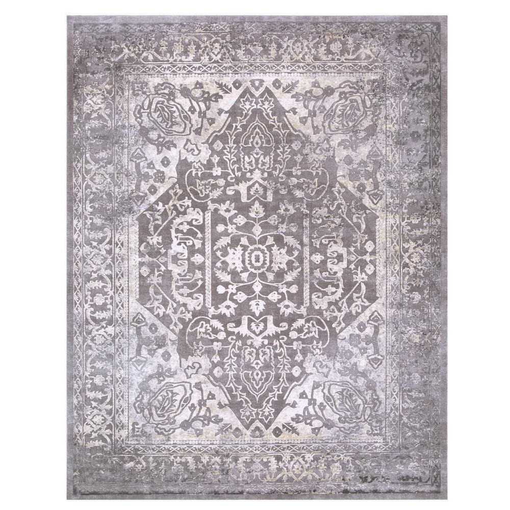 Surya Tibetan TBT-2300 7"10" x 10"3" Charcoal, Ivory and Khaki Area Rug, , large