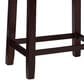 Linon Home Decor Claridge Counter Stool with Blue Cushion in Dark Brown, , large