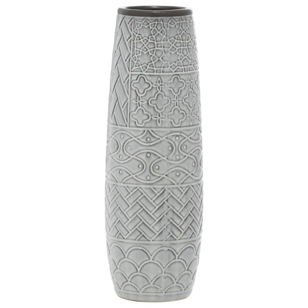 Maple and Jade 16" x 5" Eclectic Vase in Grey, , large