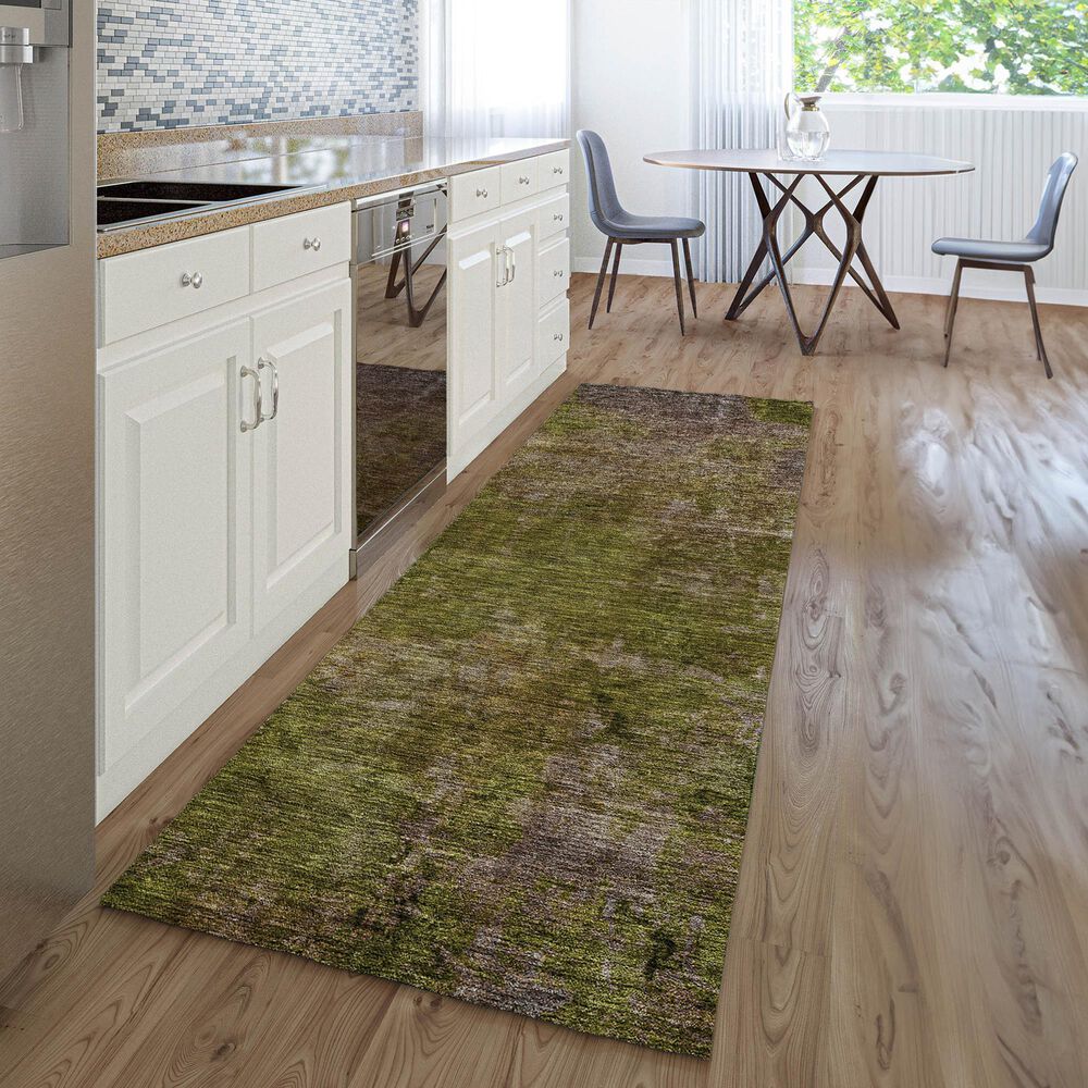 Dalyn Rug Company Trevi TV9 2&#39;3&quot; x 7&#39;6&quot; Green Runner, , large