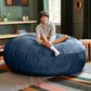 Jaxx 6" Cocoon Large Bean Bag Chair in Navy, , large