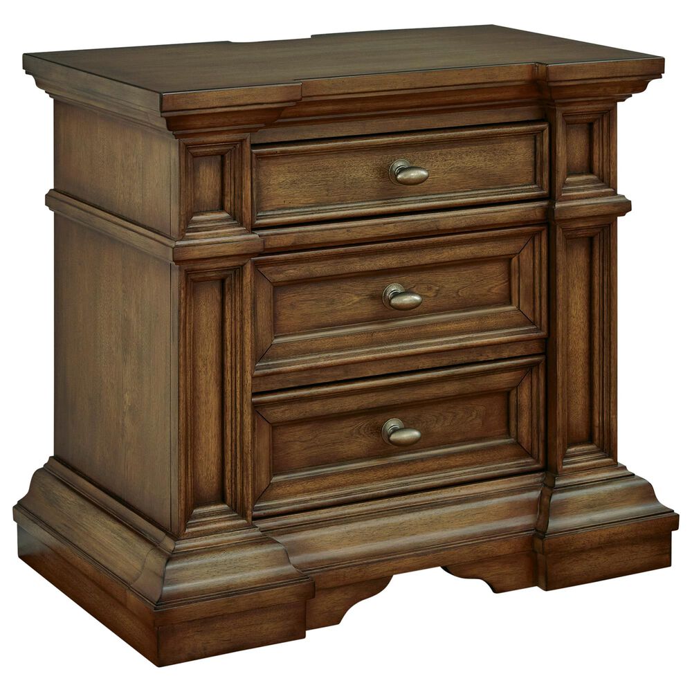 Millenium Frantanna Queen Panel Bed and 2 Nightstands in Brown, , large