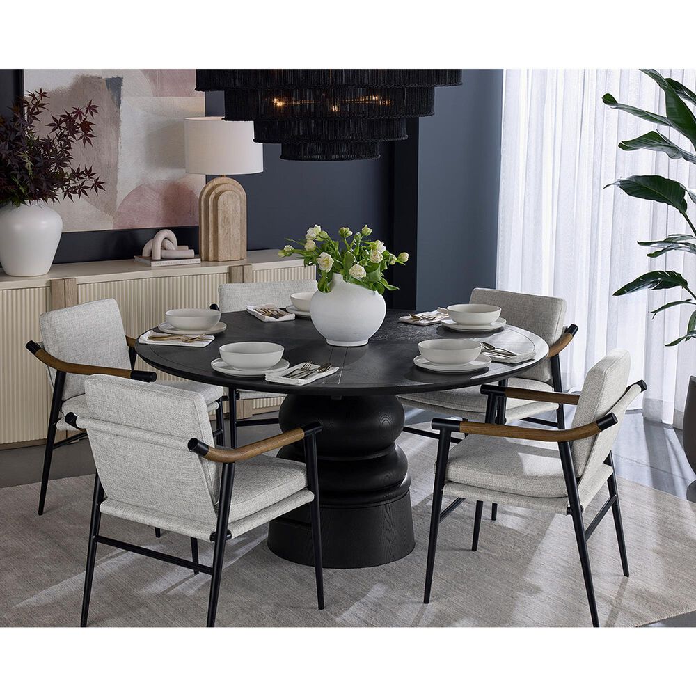 37B Meadow Dining Arm Chair in Matte Black, , large