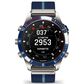 Garmin MARQ 2 Captain AMOLED Smartwatch Silver Grade 5 Titanium Bezel Case with Blue Nylon Band, , large