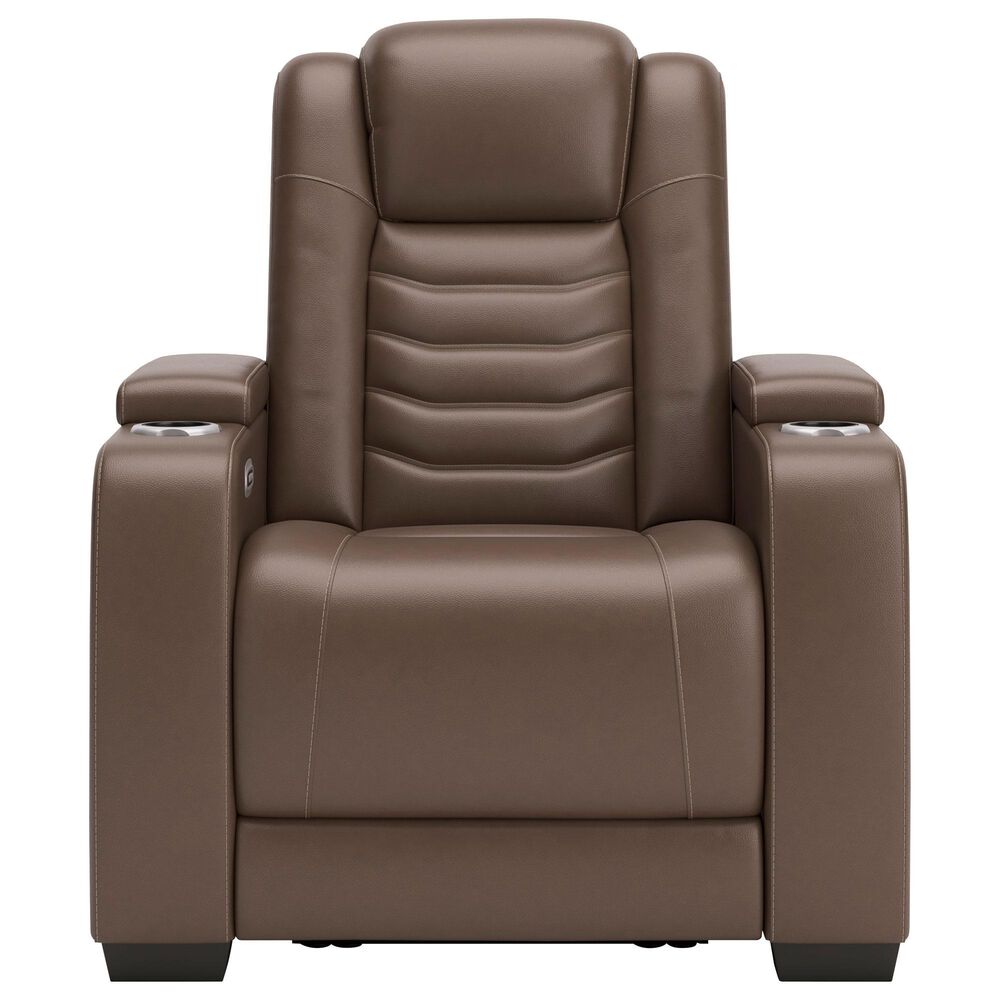 Ashley High Impact Power Recliner with Adjustable Headrest in Tobacco, , large