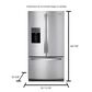 Whirlpool 27 Cu. Ft. 36" Wide French Door Refrigerator in Stainless Steel, , large