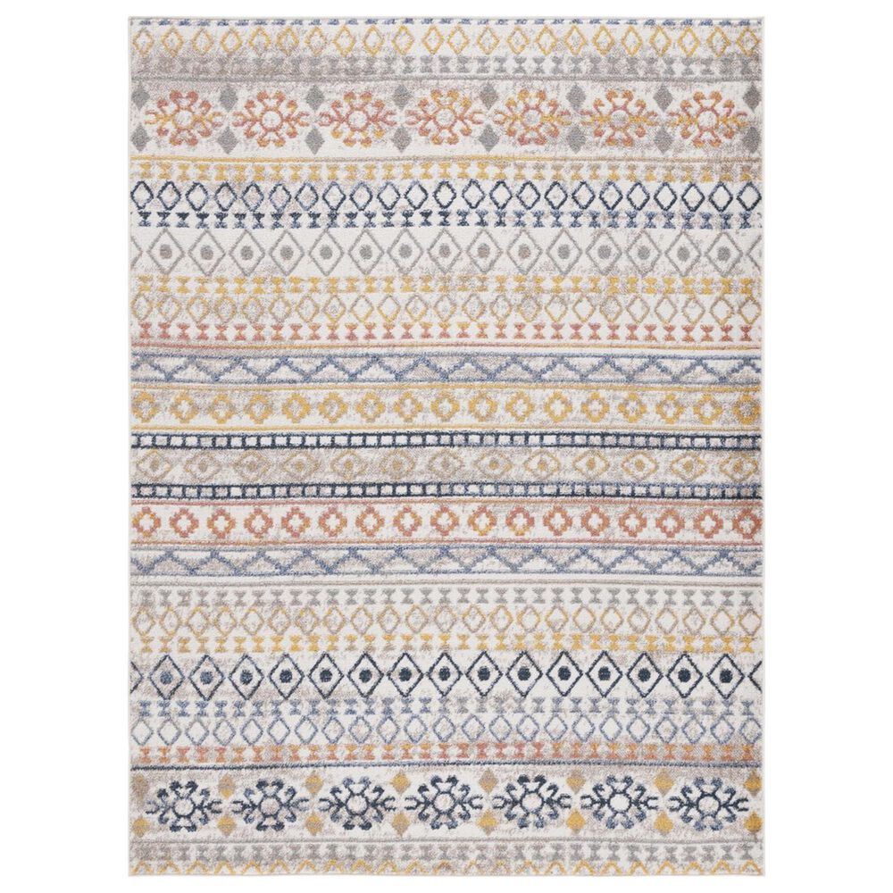 Safavieh Astoria Southwestern 9" x 12" Ivory, Blue and Rust Area Rug, , large
