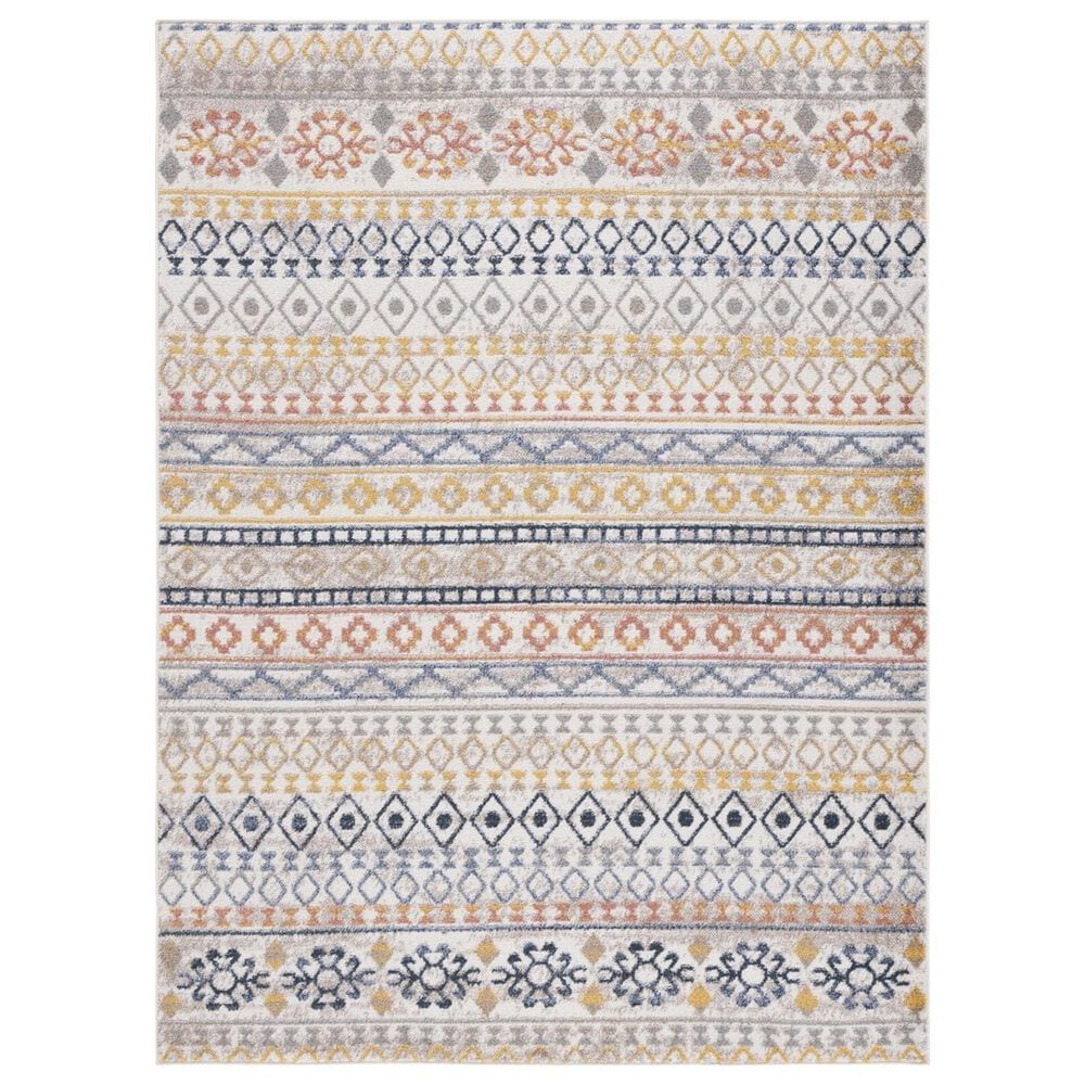 Safavieh Astoria Southwestern 9" x 12" Ivory, Blue and Rust Area Rug, , large