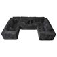 HOMLUX Modular Sectional Cloud Couch, Plush Corduroy U Shaped Sofa with Chaise, Big Comfy Couches Set in Black, , large