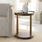 Uttermost Palisade Side Table in Coffee Oak and Antique Gold, , large