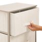 mDesign 2-Drawer Fabric Nightstand in Cream, , large