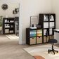 HOMLUX 8-Cube Reversible Open Back Bookshelf in Dark Oak, , large