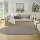 Nourison Courtyard Ivory and Charcoal 5" x 8" Oval Indoor/Outdoor Area Rug, , large