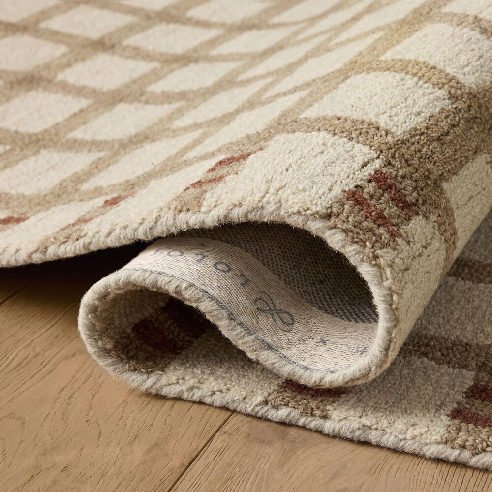 Magnolia Home Waylon Natural and Rust 3&#39;6&quot; x 5&#39;6&quot; Area Rug, , large