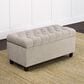 Kinfine Ainsley Storage Bench with Gray Cushion in Dark Walnut, , large