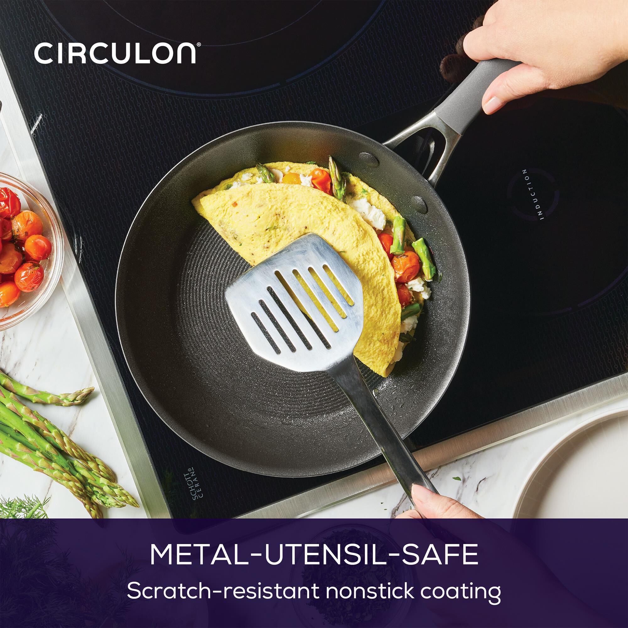 Circulon A1 Series 8-Piece ScratchDefense Nonstick Cookware Set in