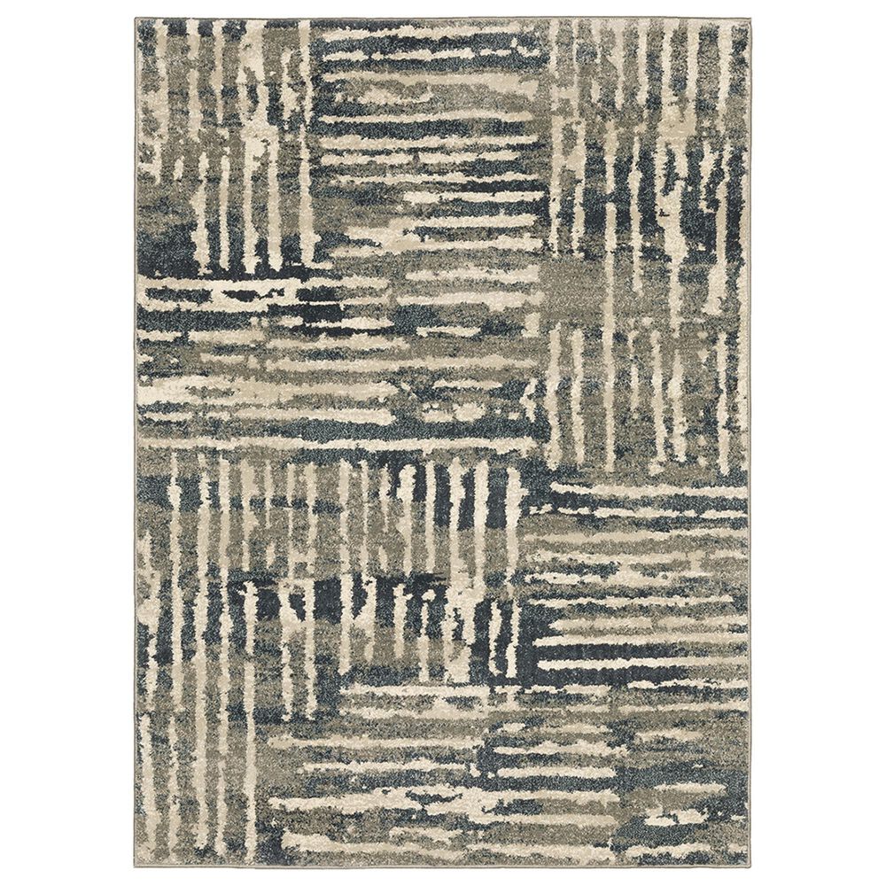 Oriental Weavers Carson Davis 745C 2"3" x 7"6" Blue Scatter Rug, , large
