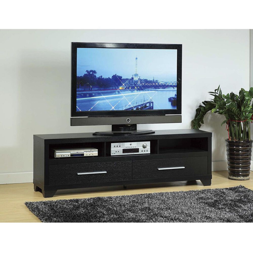 Living Essentials 72&quot; TV Stand in Black, , large