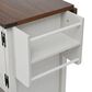 HOMLUX 54" Kitchen Island with Drop Leaf in White, , large