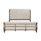 Belle Furnishings Americana Farmhouse 3 Piece King Sleigh Bedroom Set in Dusty Taupe and Black, , large