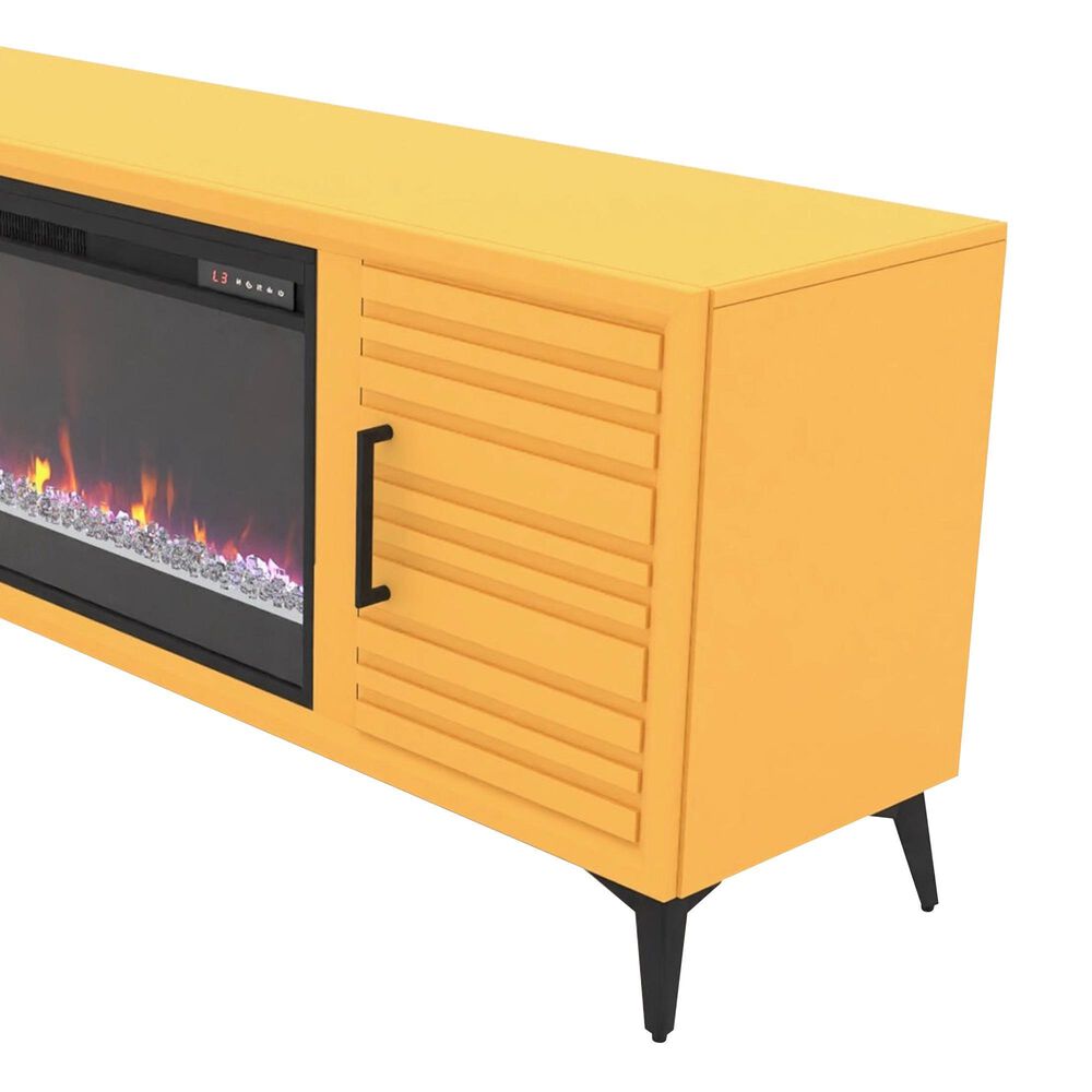 Endress International Malibu 78" Fireplace TV Stand in Lemon, , large