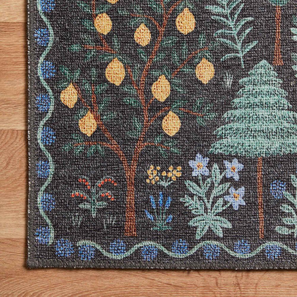 Rifle Paper Co. Menagerie MEN-02 2&#39;3&quot; x 3&#39;9&quot; Black Area Rug, , large