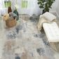 Nourison Rustic Textures RUS02 7"10" x 10"6" Beige and Grey Area Rug, , large