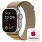 Apple Watch Ultra 2 GPS + Cellular 49mm Natural Titanium Case with Tan Alpine Loop - Small, , large