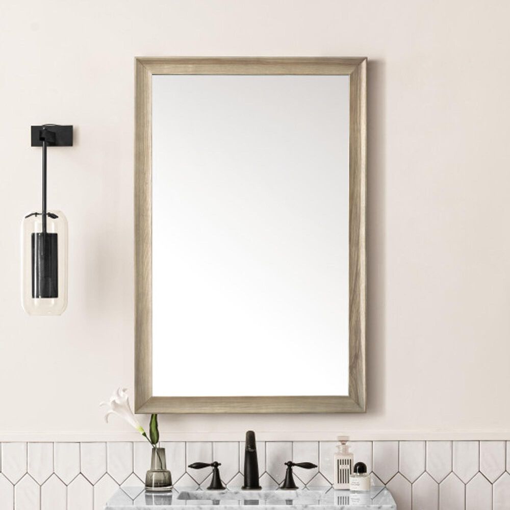 James Martin Vanities Glenbrooke 26&quot; Rectangular Mirror in Whitewashed Oak, , large
