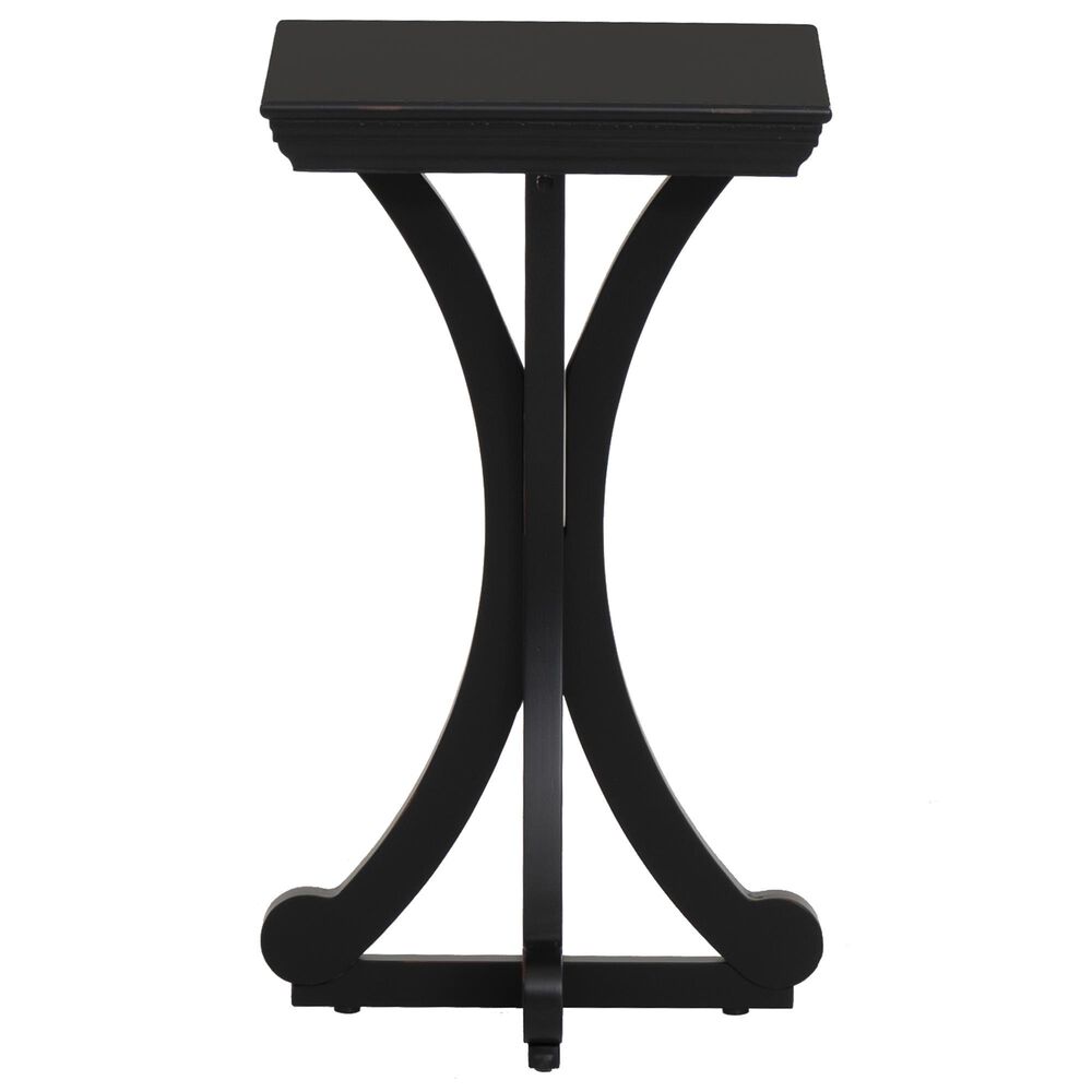 Linden Boulevard Dylan Sculptural Pedestal End Table in Black, , large