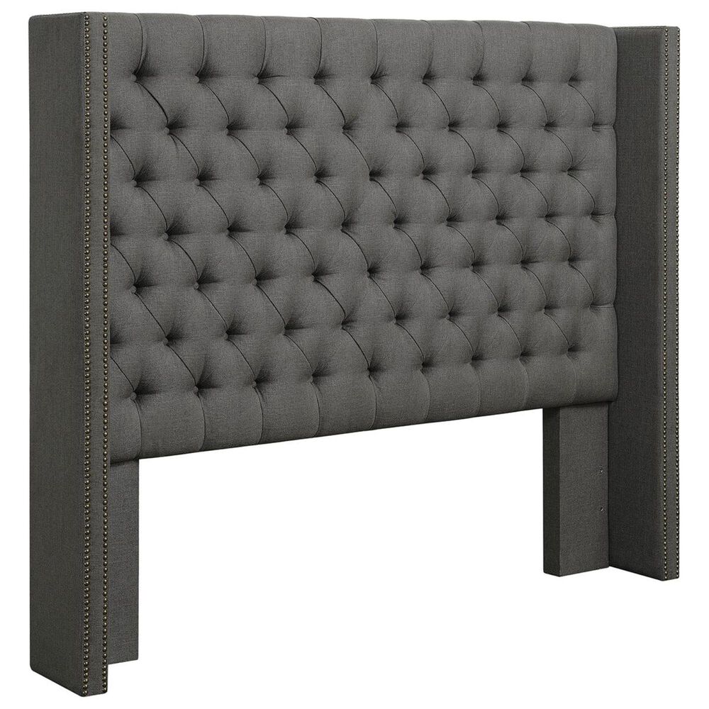 Pacific Landing Benicia King Wingback Upholstered Bed in Gray Shop NFM