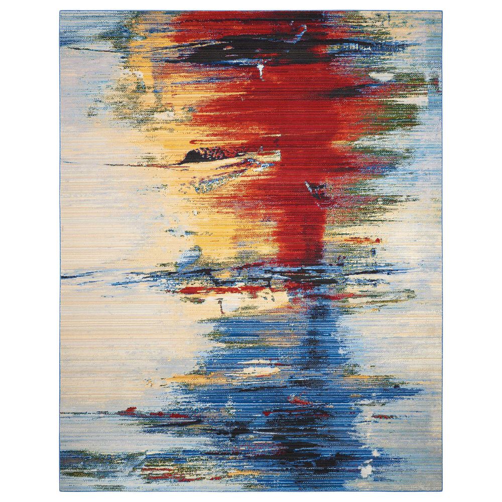 Nourison Chroma CRM05 8"6" x 11"6" Crimson Tide Area Rug, , large