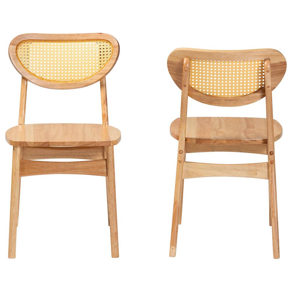 Baxton Studio Nenet Side Chair in Oak Brown (Set of 2), , large
