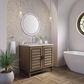 James Martin Vanities Portland 36" Single Bathroom Vanity in Whitewashed Walnut with 3 cm Victorian Silver Quartz Top and Rectangular Sink, , large