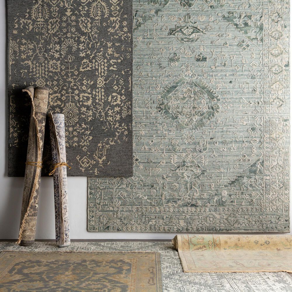 Surya Soumek 10&#39; x 14&#39; Medium Gray, Charcoal, Cream, Light Brown and Beige Area Rug, , large