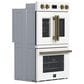 Forno Asti 30" Double Electric Wall Oven with Upper French Door in White, , large
