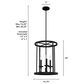 Hunter Briargrove Small Foyer Light in Matte Black, , large