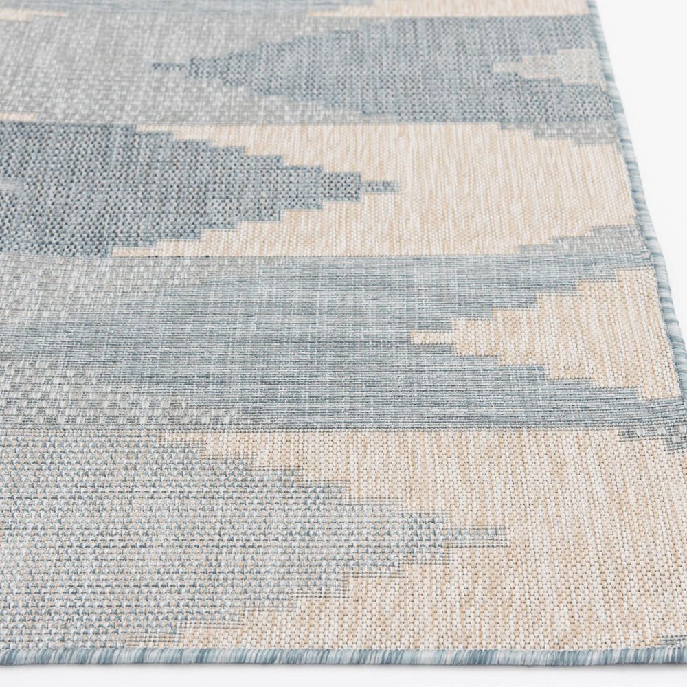 Central Oriental Melbourne Thistle 5&#39; x 7&#39; Lead and Tidepool Area Rug, , large