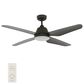 Beacon Lighting Aria 52" Indoor LED Light with Remote Ceiling Fan in Black, , large