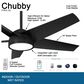 Minka-Aire Chubby 58" Smart Indoor/Outdoor Ceiling Fan in Coal, , large